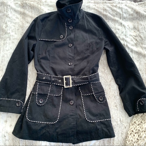 Marc Jacobs Black Cotton Button Up Belted Jacket - Picture 8 of 15
